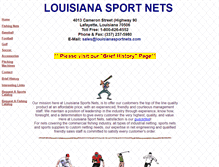 Tablet Screenshot of louisianasportnets.com
